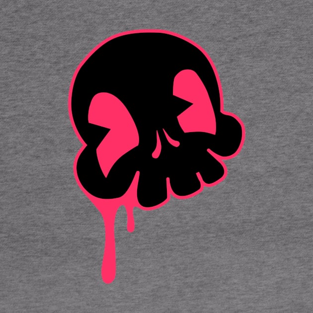 Skull Drip'z Black and Red by FlameCat